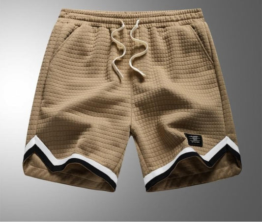🔥Men’s Quilted Textured Drawstring Shorts with Contrast Trim