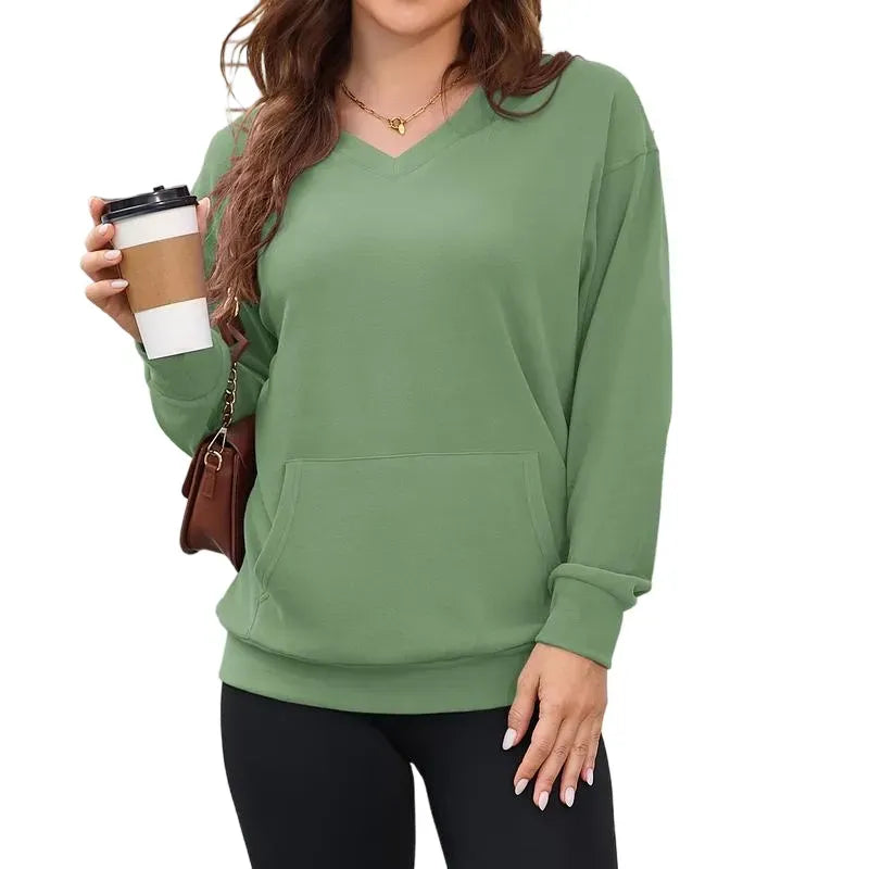 ⚡BEST SALE⚡ Women's Hoodless V-neck Sweatshirt