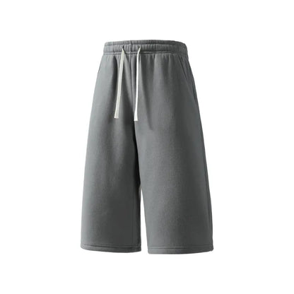 Casual Cotton Drawstring Sweat Shorts – Lightweight Summer Athletic Lounge Shorts with Pockets