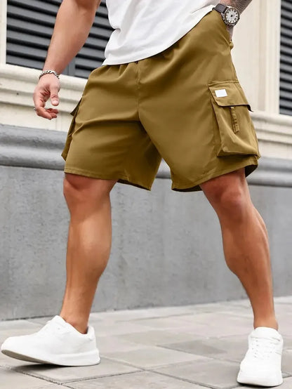 🔥Men's Plus Size Solid Flap Pocket Cargo Shorts
