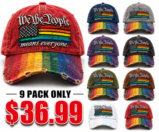 🧢✨Clearance Sale：9 pack for $36.99✨US 250th Anniversary Rainbow Colored Commemorative Hat