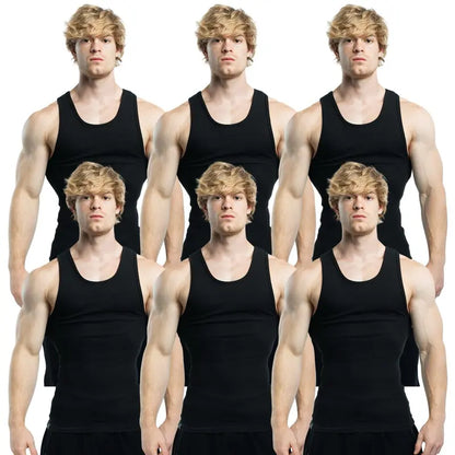 Men’s versatile tank top that smooths bulges and enhances a strong, athletic fit.