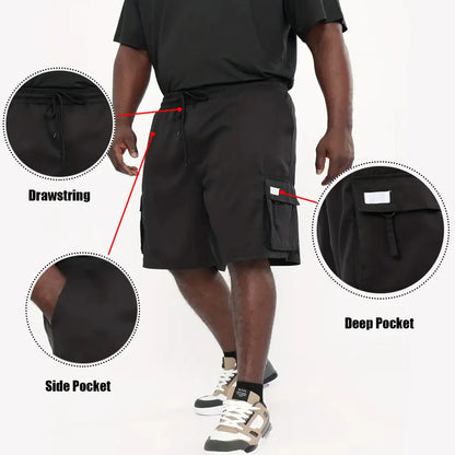 🔥Men's Plus Size Solid Flap Pocket Cargo Shorts