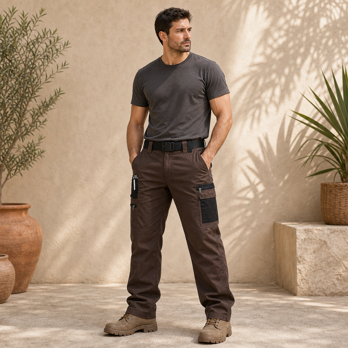 ⚡12 Pack for $38⚡Men's Contrast Pocket Tactical Cargo Pants