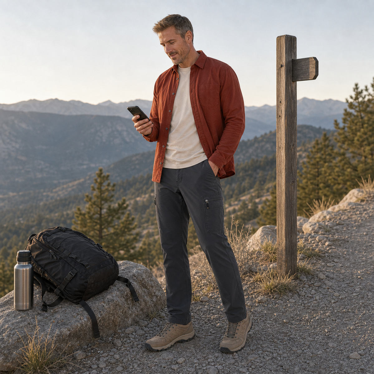 Men's Stretch Cargo Travel Pants
