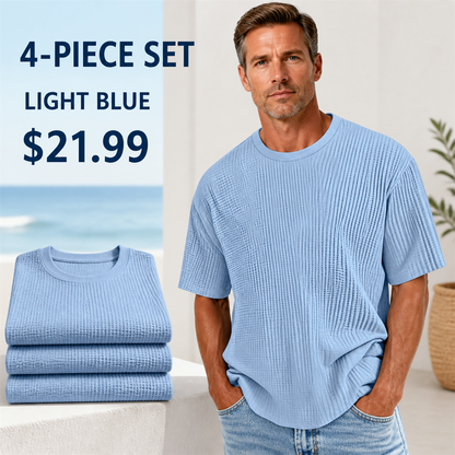 FINAL CLEARANCE - 8-Pack Only $36.99 - Men's Relaxed Textured Crewneck Short-Sleeve T-Shirt