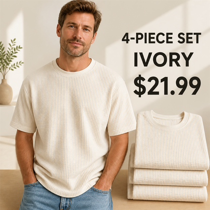 FINAL CLEARANCE - 8-Pack Only $36.99 - Men's Relaxed Textured Crewneck Short-Sleeve T-Shirt