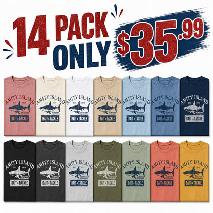 CLEARANCE SALE - Men's Vintage Shark Bait & Tackle Graphic Tee - 14 Colors & Bundle Deals