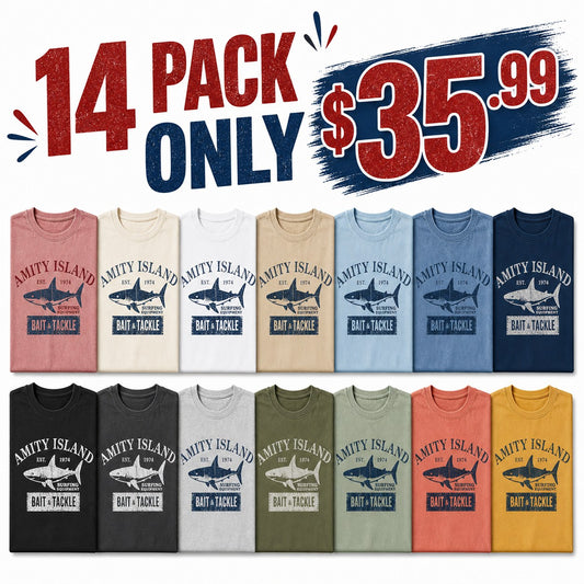 CLEARANCE SALE - Men's Vintage Shark Bait & Tackle Graphic Tee - 14 Colors & Bundle Deals