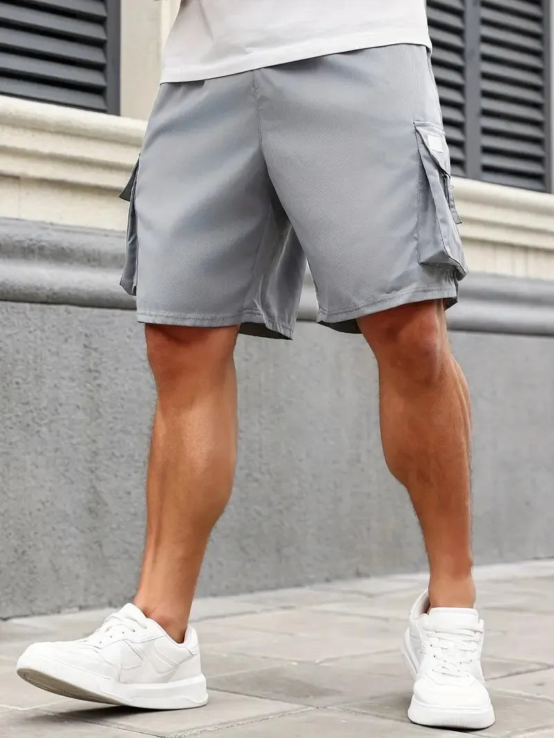 🔥Men's Plus Size Solid Flap Pocket Cargo Shorts