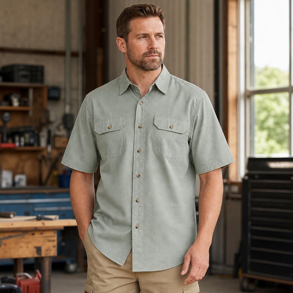 💯⚡10 Pack for $34.99⚡- Men’s Short Sleeve Utility Work Shirt