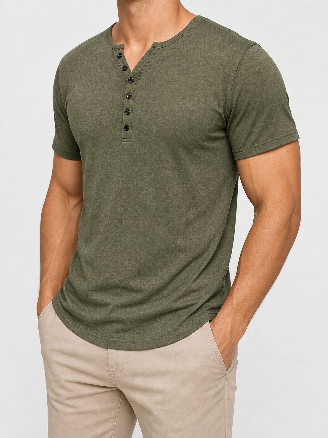 🔥CLEARANCE SALE🔥 Men's Short Sleeve Henley T-Shirt