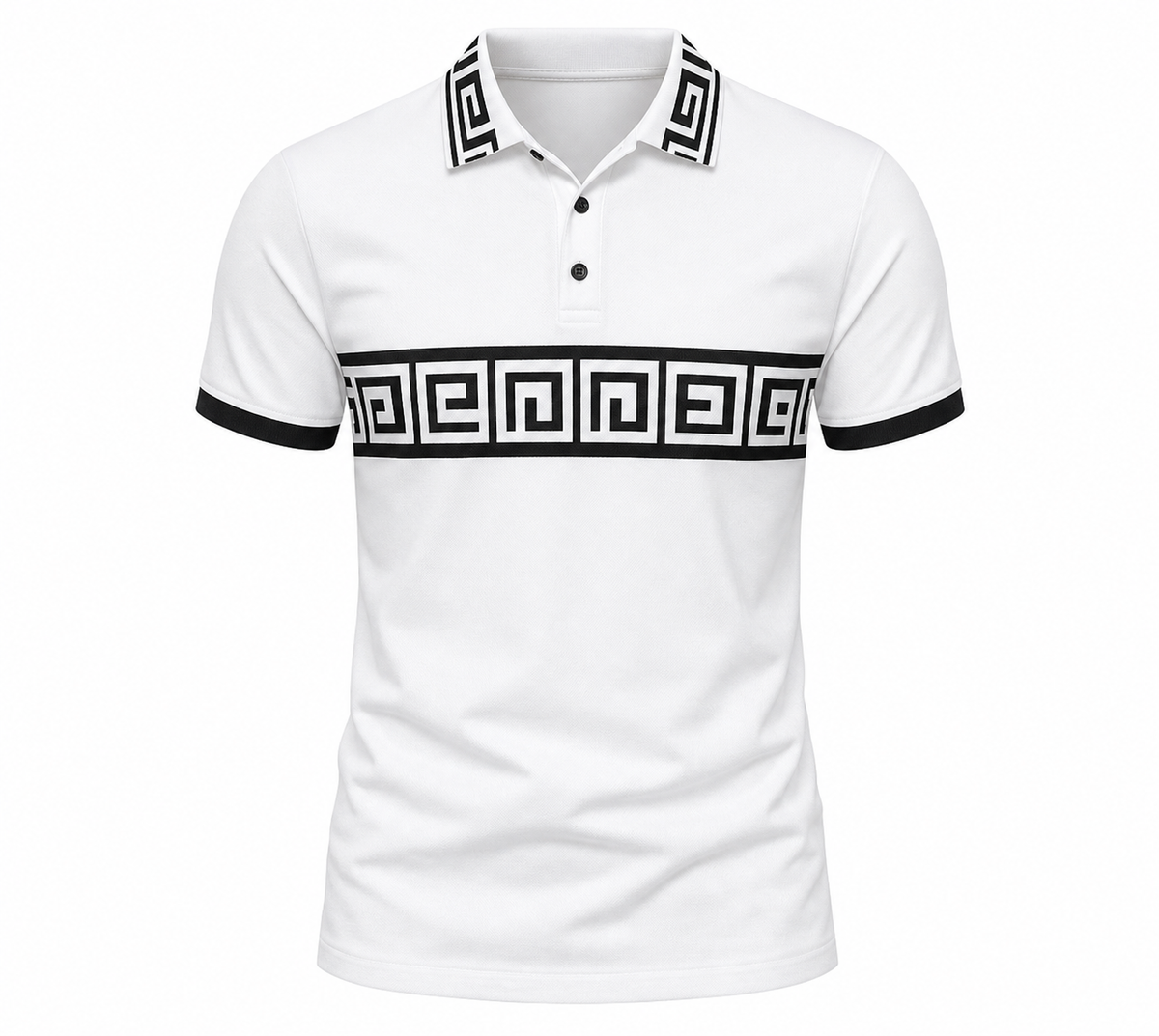 🔥SUMMER FINAL SALE - 9 pack only $49.99🔥Women’s Greek Key Contrast Polo Shirt