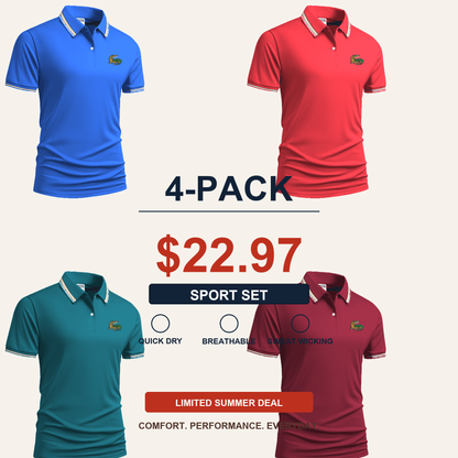 SUMMER FINAL SALE - Men's Quick Dry Breathable Polo Shirt 15-Pack $34.99
