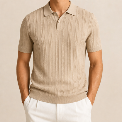 FINAL SALE⚡8 Packs for $34.99⚡- Men’s Textured Short Sleeve Knit Polo Shirt