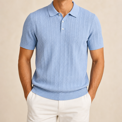 FINAL SALE⚡8 Packs for $34.99⚡- Men’s Textured Short Sleeve Knit Polo Shirt