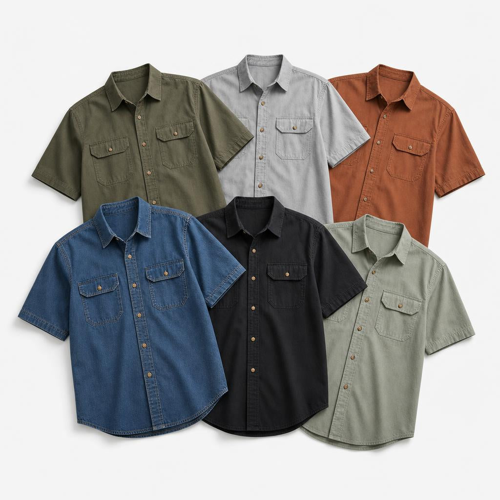 💯⚡10 Pack for $34.99⚡- Men’s Short Sleeve Utility Work Shirt