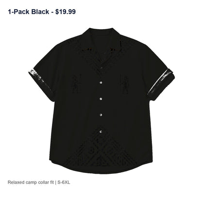 CLEARANCE SALE - Men's Tribal Pattern Camp Collar Shirt - 14 Colors & Bundle Deals