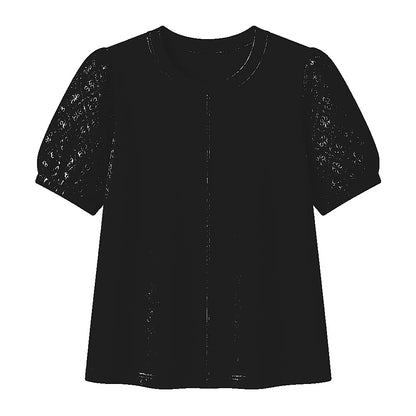 CLEARANCE SALE - Women's 95% Cotton Eyelet Sleeve Tee - 14 Colors & Bundle Deals