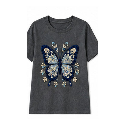 CLEARANCE SALE - Women's Crochet Butterfly Graphic Tee - 14 Colors & Bundle Deals