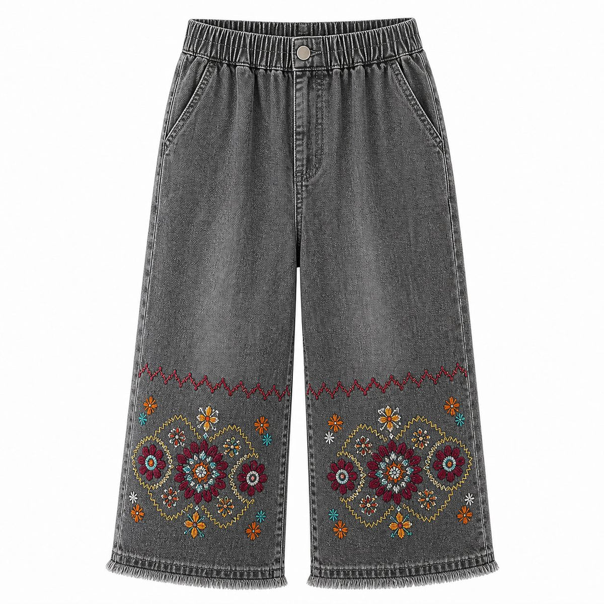 CLEARANCE SALE - Women's Embroidered Denim Capri Pants - 14 Washes & Bundle Deals