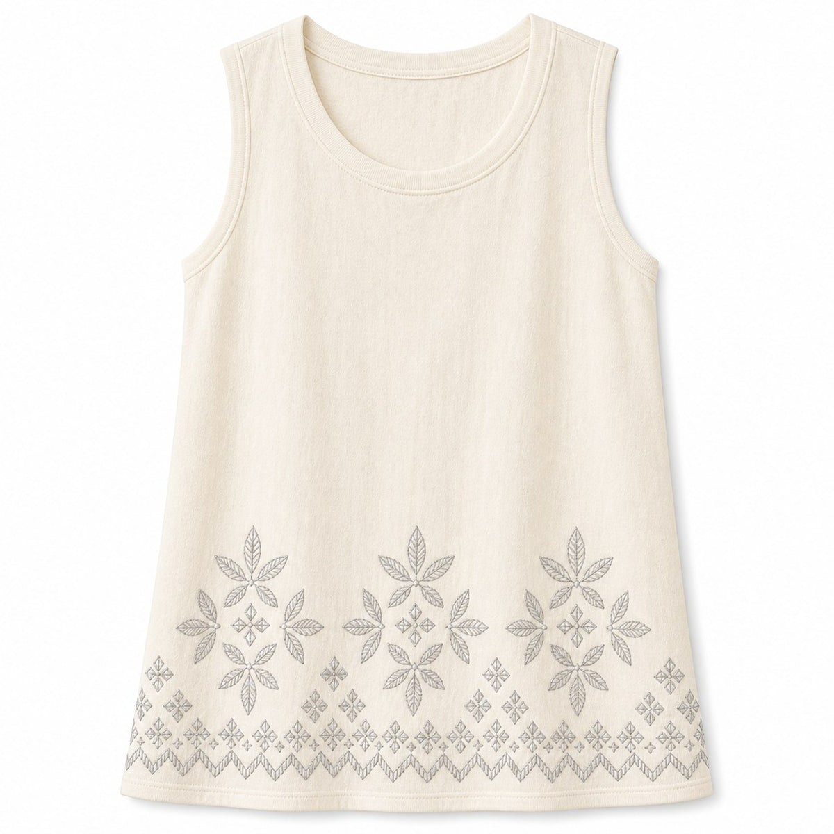 CLEARANCE SALE - Women's Embroidered Border Sleeveless Tank Top - 14 Colors & Bundle Deals