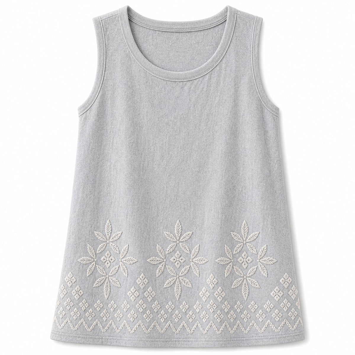 CLEARANCE SALE - Women's Embroidered Border Sleeveless Tank Top - 14 Colors & Bundle Deals