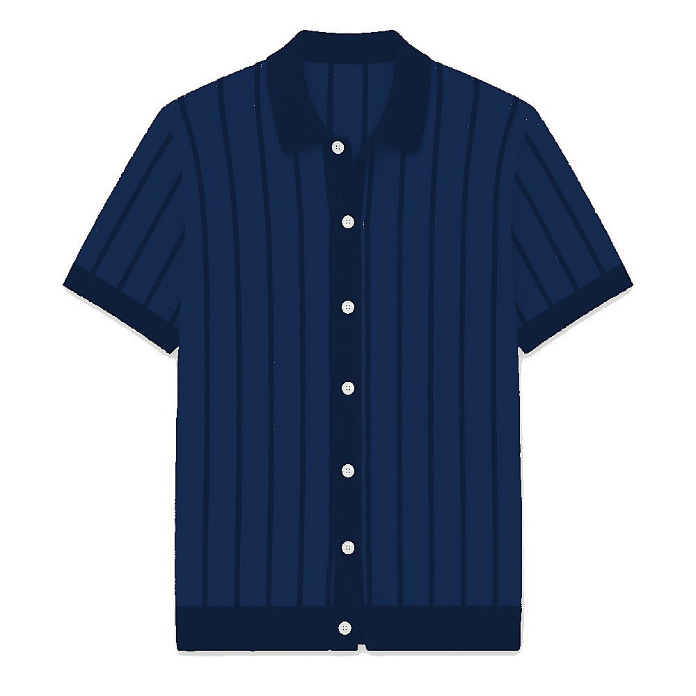 CLEARANCE SALE - Men's Striped Knit Polo Cardigan - 14 Colors & Bundle Deals