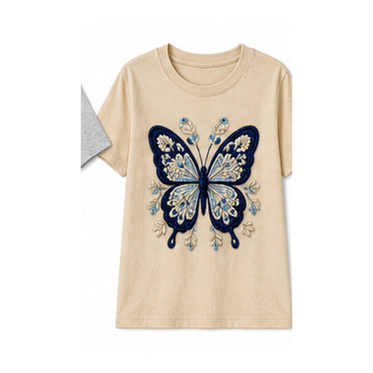 CLEARANCE SALE - Women's Crochet Butterfly Graphic Tee - 14 Colors & Bundle Deals