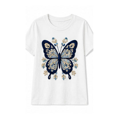 CLEARANCE SALE - Women's Crochet Butterfly Graphic Tee - 14 Colors & Bundle Deals
